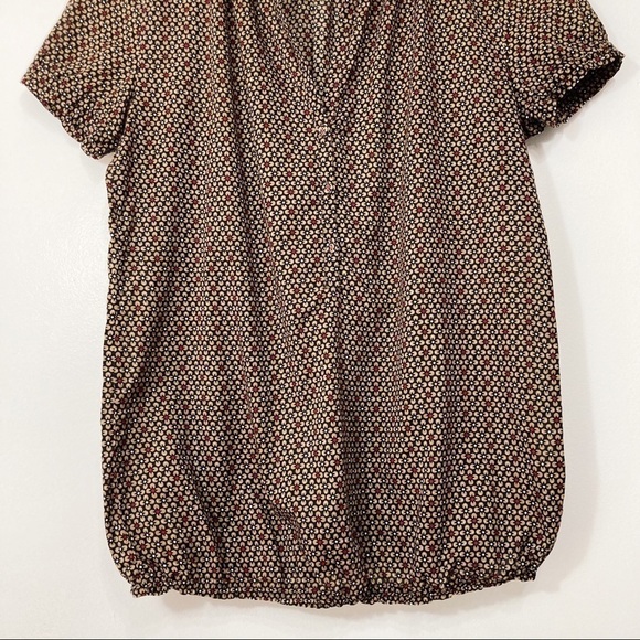 Marc O'Polo Floral Split Neck Button Down Peasant Blouse Size M - Picture 3 of 13